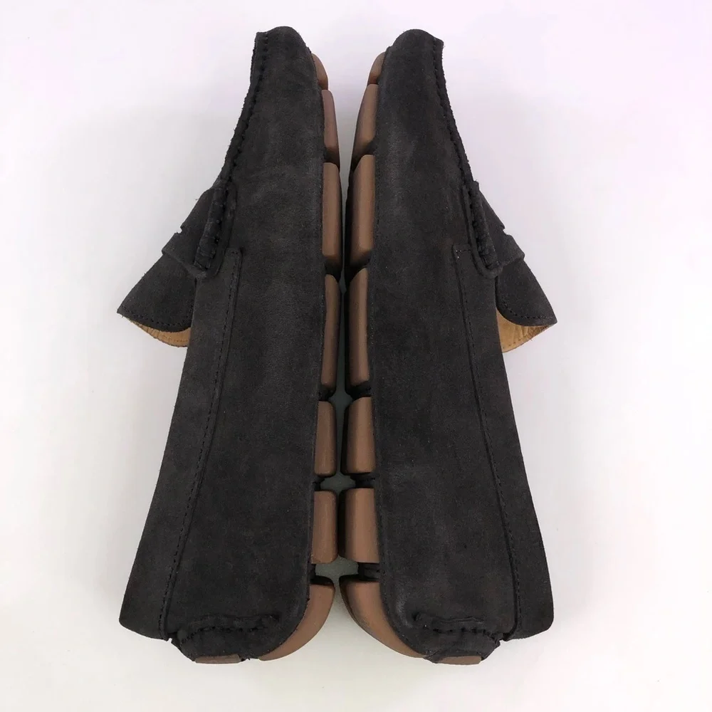 The Men's Store at Bloomingdale's Men's Penny Loafer Drivers Suede Charcoal